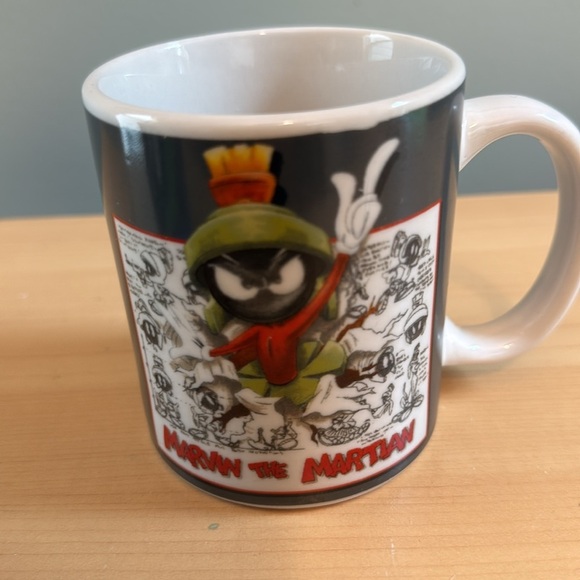 2 Vintage 1994 Warner Bros Sakura Looney Tunes Marvin the Martian Coffee Mugs - Picture 6 of 9